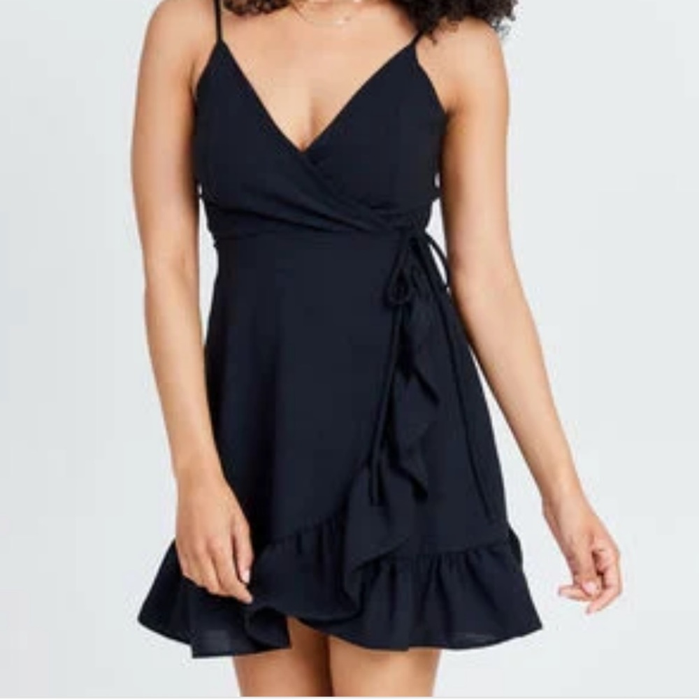 Altar’d state blue ruffle dress medium
